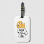 Funny Oranje Cat Coffee Mok Cat Lover Bagagelabel (Voorkant (verticaal))