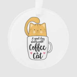 Funny Oranje Cat Coffee Mok Cat Lover Ornament