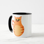 Funny Oranje Tabby Cat Mok (Voorkant links)