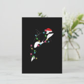 Funny Orca Killer Whale Santa Hat Zee en Kaart (Staand voorkant)