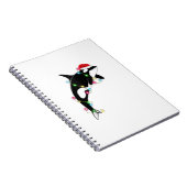 Funny Orca Killer Whale Santa Hat Zee en Notitieboek (Rechterzijde)