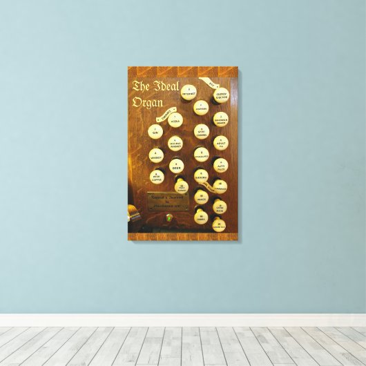Funny organ canvas afdruk (Insitu (Houten vloer))