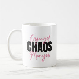 Funny Organized Chaos Manager Mug  Koffiemok