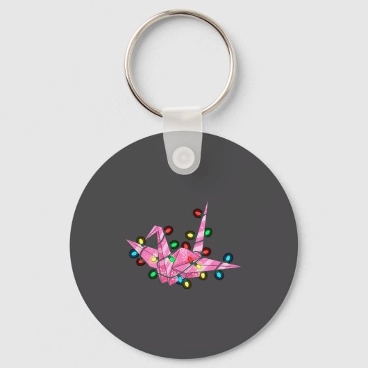 Funny Origami Christmas Graphics Lights Lover  Sleutelhanger (Voorkant)