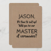 Funny Original Master of Ceremonies Kaart (Voorkant / Achterkant)