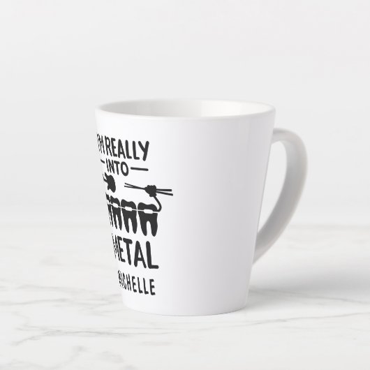 Funny Orthodontist Persoonlijke Professionele Naam Latte Mok (Rechterhoek)