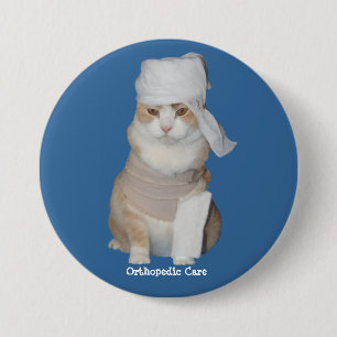 Funny Orthopedic Cat Ronde Button 7,6 Cm