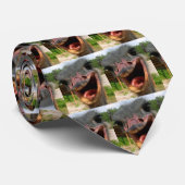 Funny Ostrich Bird Photo What's Up Stropdas (Opgerold)