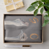 Funny Ostrich Birds | OMFG Gold Font Tissuepapier (Geschenk)