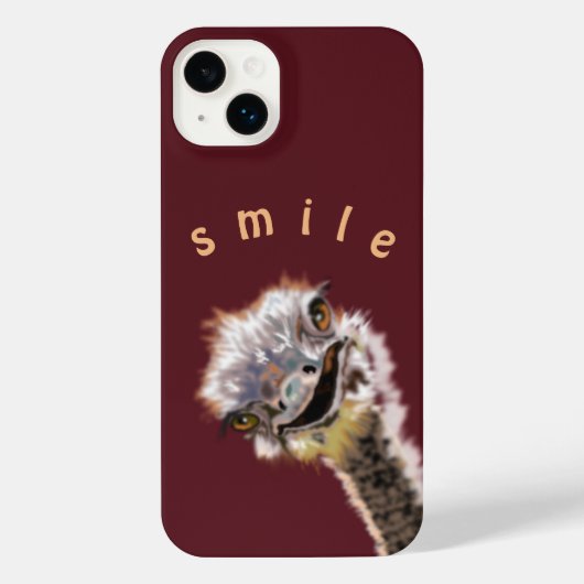 Funny Ostrich coque iphone Couleur et texte person (Verso)