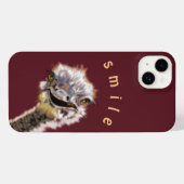 Funny Ostrich coque iphone Couleur et texte person (Verso Horizontal)