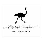 Funny Ostrich Cute Bird Animal Personal Stationery Rubberstempel (Afrduk)