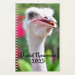 Funny Ostrich Face Persoonlijke naam Planner