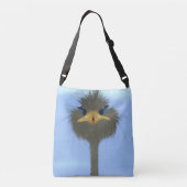 Funny Ostrich George en Cute Ladybug Crossbody Tas (Achterkant)