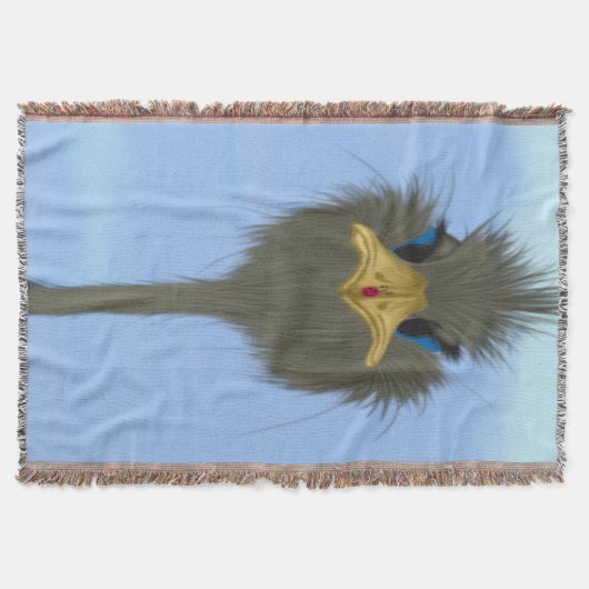 Funny Ostrich George en Cute Ladybug Deken (Voorkant)