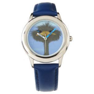 Funny Ostrich George en Cute Ladybug Horloge
