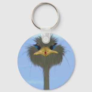 Funny Ostrich George en Cute Ladybug Sleutelhanger