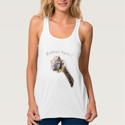 Funny Ostrich Tanktop (Voorkant)