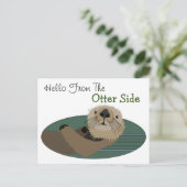 Funny Otter Briefkaart (Staand voorkant)