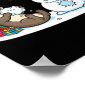 Funny Otter Snowman Christmas Tree Xmas Womens Men Poster (Hoek)