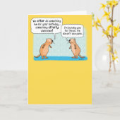 Funny Otters Carte d'anniversaire (Fleur jaune)