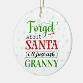 Funny Oublie Père Noël GRANNY Noël Ornement (Gauche)