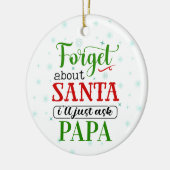 Funny Oublier Père Noël PAPA Noël Ornement (Gauche)