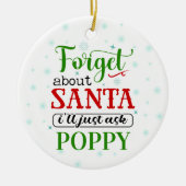 Funny Oublier Père Noël POPPY Noël Ornement (Devant)