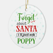 Funny Oublier Père Noël POPPY Noël Ornement (Gauche)