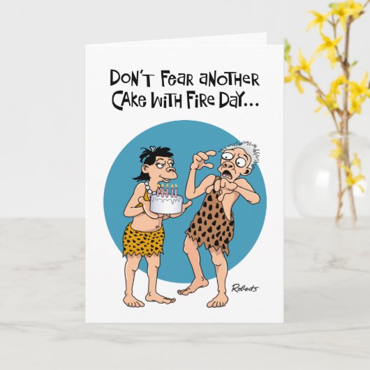 Funny Ouder Man Verjaardag Kaart (Gele Bloem)