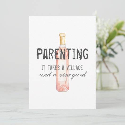 Funny Ouderschap Village and Vineyard Quote (Staand voorkant)