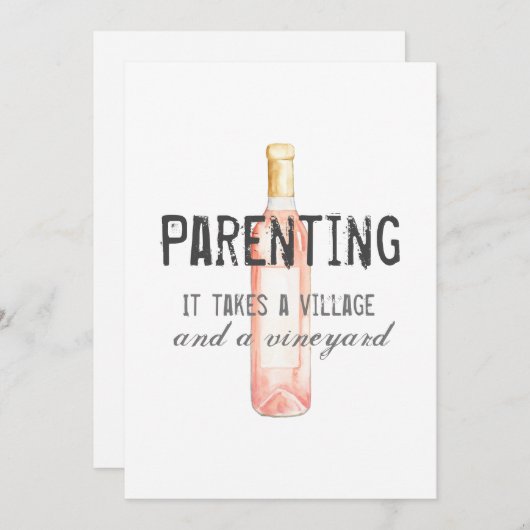 Funny Ouderschap Village and Vineyard Quote (Voorkant / Achterkant)