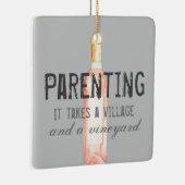 Funny Ouderschap Village and Vineyard Quote Grocer Keramisch Ornament (Rechts)