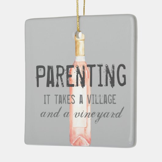 Funny Ouderschap Village and Vineyard Quote Grocer Keramisch Ornament (Links)