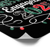 Funny Our First Christmas Engaged 2025 Couples Paj Poster (Hoek)