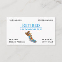 Funny Out Business Cartoon Woman Retirement