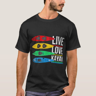 Funny Outdoor Kayaker Canoeing Boating Kayak Love T-shirt