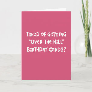 Funny "Over the Hill" 50th Birthday Card Kaart