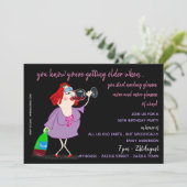 FUNNY Over the Hill Anniversaire Invitations - 50e (Debout devant)