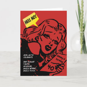 FUNNY Over the Hill Anniversaire Invitations - Ret