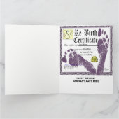 Funny Over the Hill Birthday Kaart (Binnen)