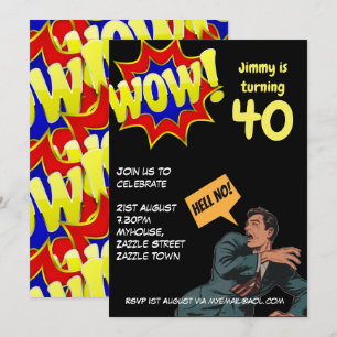 FUNNY Over the Hill Birthday nodigt alle MANNEN ui Kaart