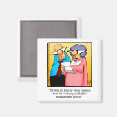 Funny Over the Hill Humor Magnet Magneet (Voorkant / Achterkant)