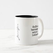 Funny Overbooked Coffee Lover Mug (Devant droit)