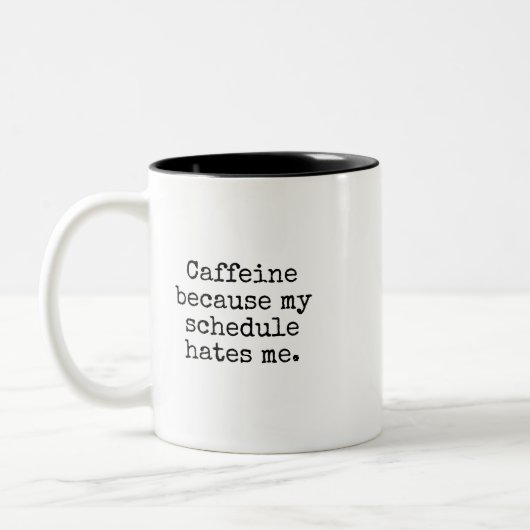 Funny Overbooked Coffee Lover Mug (Gauche)