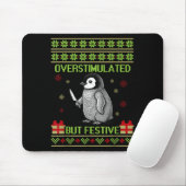 Funny Overstimulated But Festive Christmas Ugly Pe Muismat (Met muis)