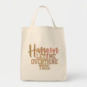 Funny Overthink Quote Tote Bag (Voorkant)