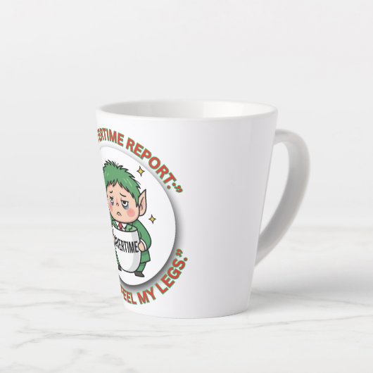 Funny Overtime Elf Christmas Coffee Mug – Office B (Angle droit)