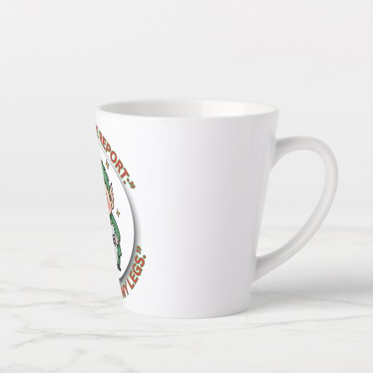 Funny Overtime Elf Christmas Coffee Mug – Office B Latte Mok (Rechts)
