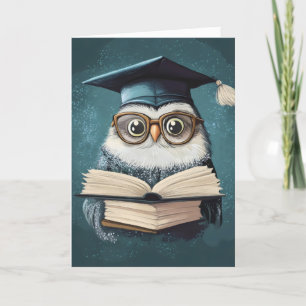 Funny Owl Afstuderen School Feestdagen Kaart